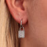Modern steel earrings with Dolcevita SAUB08 crystals