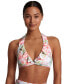 Фото #1 товара Women's Ruffled Floral-Print Bikini Top