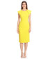 ფოტო #1 პროდუქტის Women's Pleated-Sleeve Empire Midi Dress