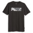 Фото #1 товара Puma Graphics Wording Crew Neck Short Sleeve T-Shirt Mens Black Casual Tops 6771