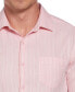 Men's Dobby Short Sleeve Button-Front Striped Shirt