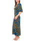 ფოტო #3 პროდუქტის Women's V-Neck Open-Back Short-Sleeve Dress