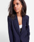 Фото #2 товара Women's Pinstriped Blazer, Created for Macy's