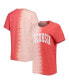ფოტო #1 პროდუქტის Women's Red Wisconsin Badgers Find Your Groove Split-Dye T-shirt