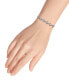 ფოტო #4 პროდუქტის Cubic Zirconia Baguette Stones Design Pattern Link Bracelet