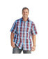 ფოტო #1 პროდუქტის Big & Tall Short-Sleeve Plaid Sport Shirt