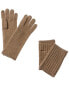 Фото #2 товара Hannah Rose Waffle Stitch 3-In-1 Cashmere Tech Gloves Women's Brown