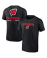Фото #2 товара Men's Black Wisconsin Badgers Game Day 2-Hit T-shirt