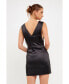 Фото #6 товара Women's Satin Cut-Out Mini Dress