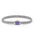 Фото #1 товара Amethyst & Dragon Bone Oval 5mm Chain Bracelet in Sterling Silver