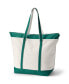 Фото #3 товара Extra Large Natural 5 Pocket Zip Top Long Handle Canvas Tote Bag