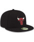 Фото #3 товара Men's Black Chicago Bulls Official Team Color 59FIFTY Fitted Hat