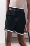 Zw collection contrast mini skirt