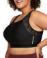 ფოტო #3 პროდუქტის Full Figure Plus Size No-Sweat Mesh Sports Wirefree Bra 1068