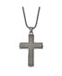 Stainless Steel Antiqued Cross Pendant on a Rope Chain Necklace Серебристый, 24 - фото #1