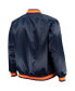 ფოტო #2 პროდუქტის Men's Navy Golden State Warriors Big and Tall Hardwood Classics Raglan Satin Full-Snap Jacket