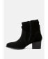 Фото #2 товара BOWIE Womens Stacked Heel Leather Ankle Boots