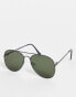 Selected Homme aviator sunglasses in black Schwarz S1819-00 - фото #1