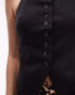 Topshop button up waistcoat in black Черный, 38 - фото #3