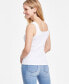 ფოტო #2 პროდუქტის Women's Half Zip Ribbed Knit Tank Top, Created for Macy's