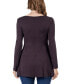 Фото #2 товара Women's Long Sleeve Swing Style Flare Tunic Top