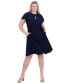 ფოტო #4 პროდუქტის Plus Size Keyhole Fit & Flare Dress