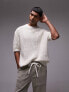 Фото #1 товара Topman crochet knit t-shirt in ecru