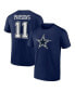 Фото #1 товара Men's Micah Parsons Navy Dallas Cowboys Player Icon Name and Number T-shirt