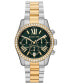 ფოტო #1 პროდუქტის Women's Lexington Chronograph Two-Tone Stainless Steel Bracelet Watch 38mm