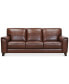 Фото #3 товара Brayna 88" Classic Leather Sofa, Created for Macy's