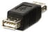 Lindy USB Adapter Type A-F/A-F - USB A - USB A - Black