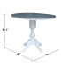 Фото #9 товара 36" Round Top Pedestal Counter Height Dining Table with 12" Leaf