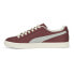 Фото #3 товара Puma Clyde Base Lace Up Mens Burgundy Sneakers Casual Shoes 39009104