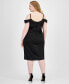 Фото #2 товара Trendy Plus Size Off-Shoulder Spaghetti-Strap Dress