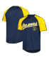 ფოტო #1 პროდუქტის Men's Navy Milwaukee Brewers Button-Down Raglan Fashion Jersey