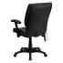 Фото #2 товара Mid-Back Massaging Black Leather Executive Swivel Chair With Adjustable Arms