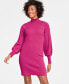 Фото #3 товара Women's Turtleneck Mini Sweater Dress, Created for Macy's