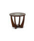 Фото #1 товара Steve Silver Rafael 25.5" Round Merlot Wood End Table with Cracked Glass Insert