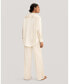 ფოტო #3 პროდუქტის Women's Viola Over Silk Pajama Set