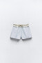 Contrast poplin shorts