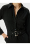 Фото #5 товара Рубашка Koton Tulum Long Sleeve Belted Shirt Yaka Buttoned Pocketed