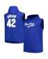 Фото #1 товара Men's Jackie Robinson Royal Brooklyn Dodgers Name and Number Muscle Big and Tall Tank Hoodie