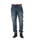 Фото #1 товара Men's Premium Knit Denim Jogger Jeans with Cargo Pockets