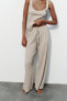 TEXTURED STRAIGHT-LEG TROUSERS