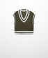 ფოტო #8 პროდუქტის Women's Contrast V-Neck Vest