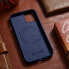 Etui z naturalnej skóry do iPhone 14 MagSafe Case Leather pokrowiec niebieski