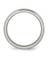 ფოტო #2 პროდუქტის Titanium Brushed Center 6 mm Ridged Edge Wedding Band Ring