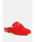 ფოტო #1 პროდუქტის KRIZIA Womens Chunky Chain Suede Slip On Mules