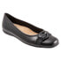 Фото #2 товара Trotters Sylvia T2166-001 Womens Black Wide Leather Ballet Flats Shoes 8.5