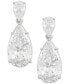 ფოტო #4 პროდუქტის Cubic Zirconia Pear Drop Earrings in Sterling Silver